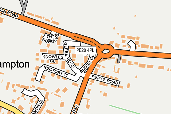 PE28 4PL map - OS OpenMap – Local (Ordnance Survey)