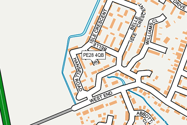 PE28 4QB map - OS OpenMap – Local (Ordnance Survey)