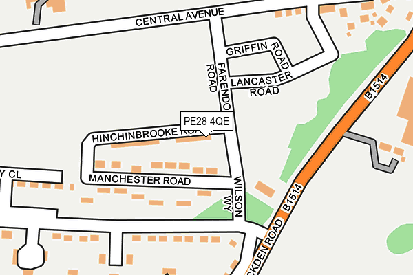 PE28 4QE map - OS OpenMap – Local (Ordnance Survey)