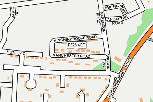 PE28 4QF map - OS OpenMap – Local (Ordnance Survey)