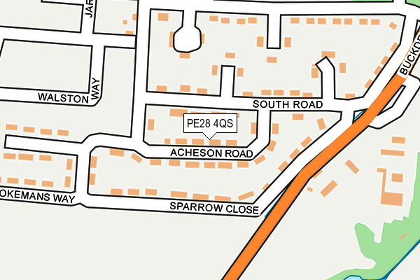 PE28 4QS map - OS OpenMap – Local (Ordnance Survey)