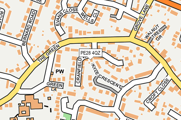 PE28 4QZ map - OS OpenMap – Local (Ordnance Survey)
