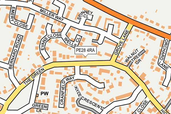 PE28 4RA map - OS OpenMap – Local (Ordnance Survey)