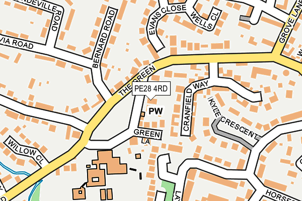 PE28 4RD map - OS OpenMap – Local (Ordnance Survey)