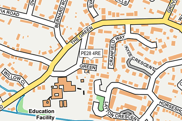 PE28 4RE map - OS OpenMap – Local (Ordnance Survey)