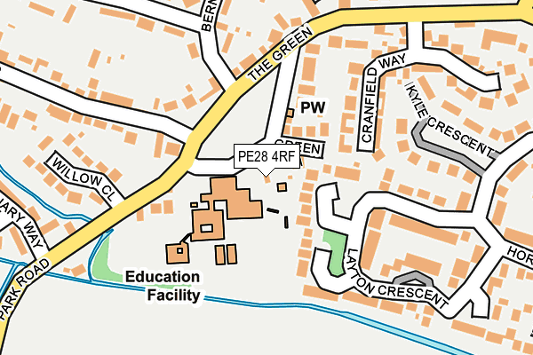 PE28 4RF map - OS OpenMap – Local (Ordnance Survey)