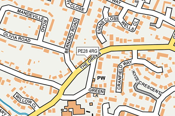 PE28 4RG map - OS OpenMap – Local (Ordnance Survey)