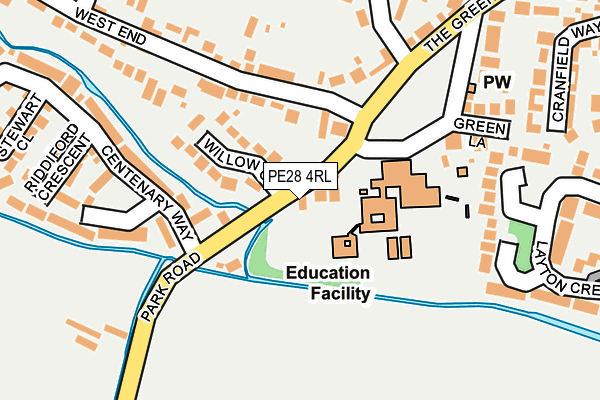 PE28 4RL map - OS OpenMap – Local (Ordnance Survey)