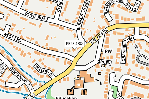 PE28 4RQ map - OS OpenMap – Local (Ordnance Survey)