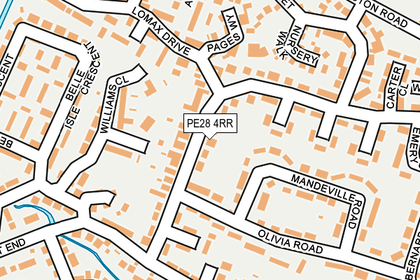 PE28 4RR map - OS OpenMap – Local (Ordnance Survey)