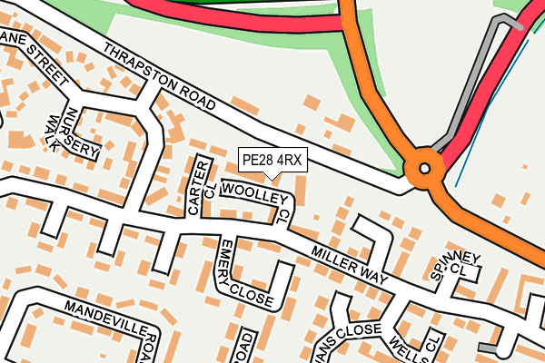 PE28 4RX map - OS OpenMap – Local (Ordnance Survey)