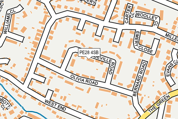 PE28 4SB map - OS OpenMap – Local (Ordnance Survey)