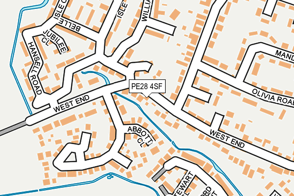 PE28 4SF map - OS OpenMap – Local (Ordnance Survey)