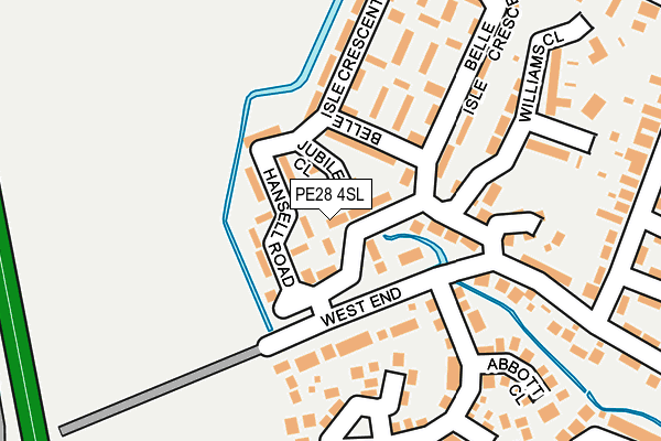 PE28 4SL map - OS OpenMap – Local (Ordnance Survey)