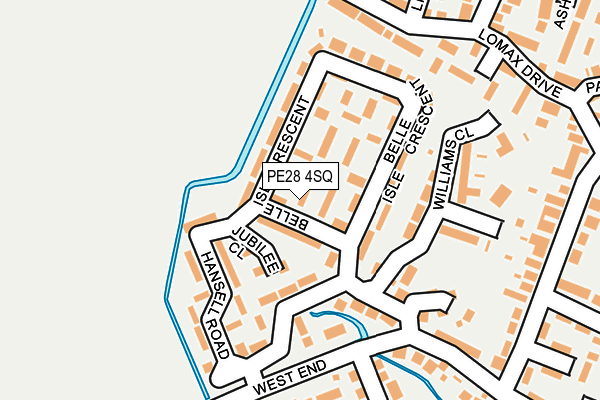 PE28 4SQ map - OS OpenMap – Local (Ordnance Survey)