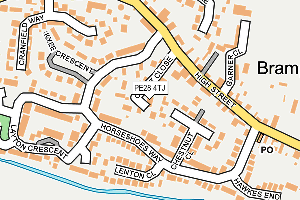 PE28 4TJ map - OS OpenMap – Local (Ordnance Survey)