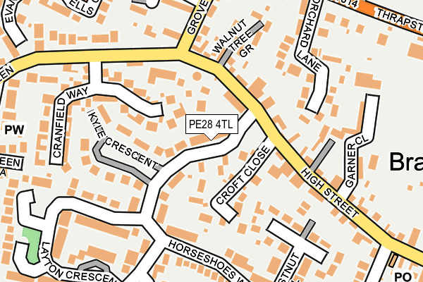 PE28 4TL map - OS OpenMap – Local (Ordnance Survey)