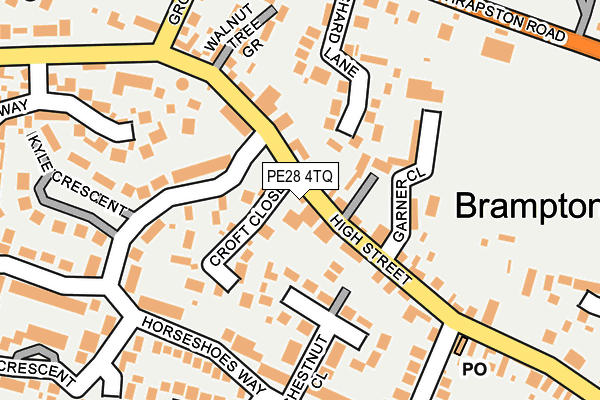 PE28 4TQ map - OS OpenMap – Local (Ordnance Survey)