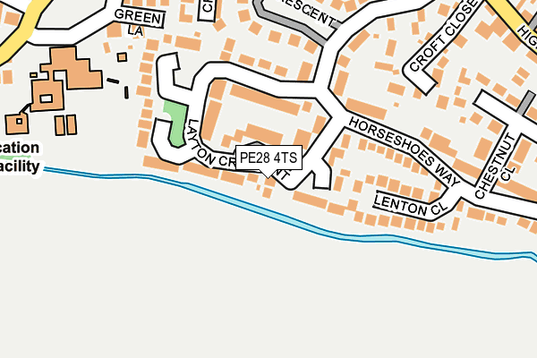 PE28 4TS map - OS OpenMap – Local (Ordnance Survey)