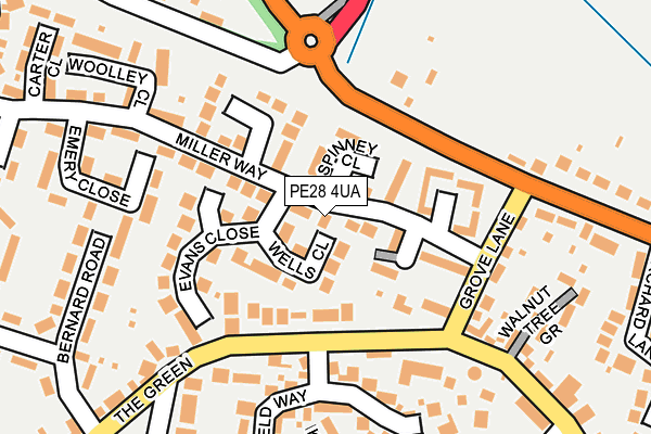 PE28 4UA map - OS OpenMap – Local (Ordnance Survey)