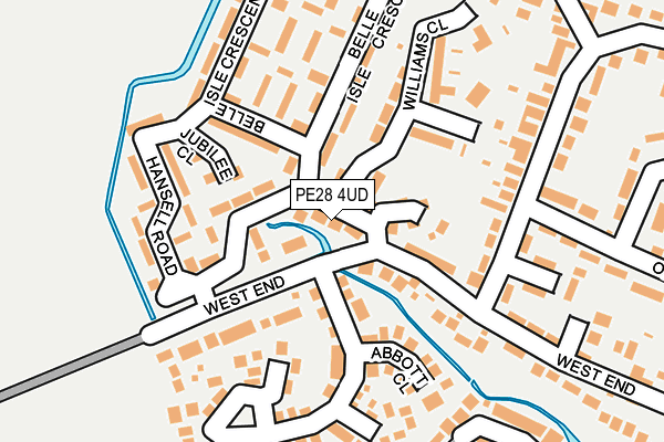 PE28 4UD map - OS OpenMap – Local (Ordnance Survey)