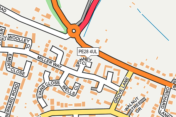 PE28 4UL map - OS OpenMap – Local (Ordnance Survey)