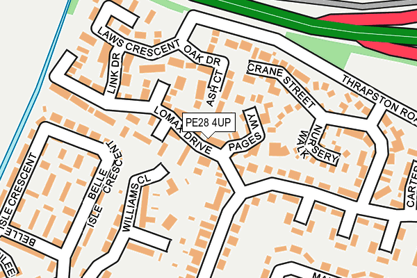 PE28 4UP map - OS OpenMap – Local (Ordnance Survey)