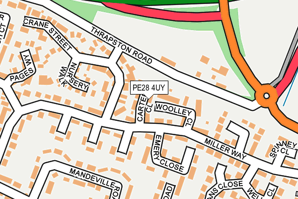 PE28 4UY map - OS OpenMap – Local (Ordnance Survey)