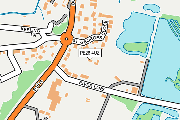 PE28 4UZ map - OS OpenMap – Local (Ordnance Survey)