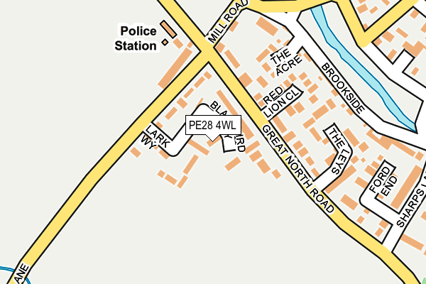 PE28 4WL map - OS OpenMap – Local (Ordnance Survey)