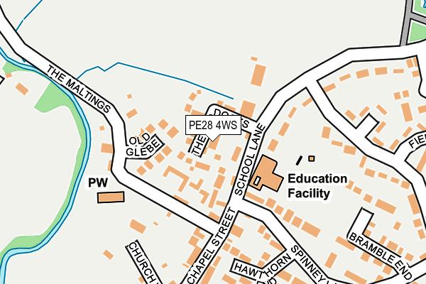 PE28 4WS map - OS OpenMap – Local (Ordnance Survey)