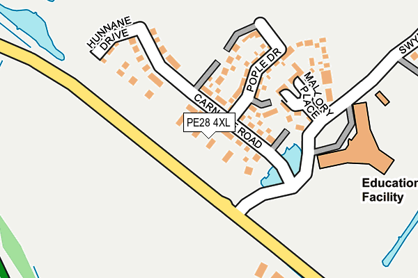 PE28 4XL map - OS OpenMap – Local (Ordnance Survey)