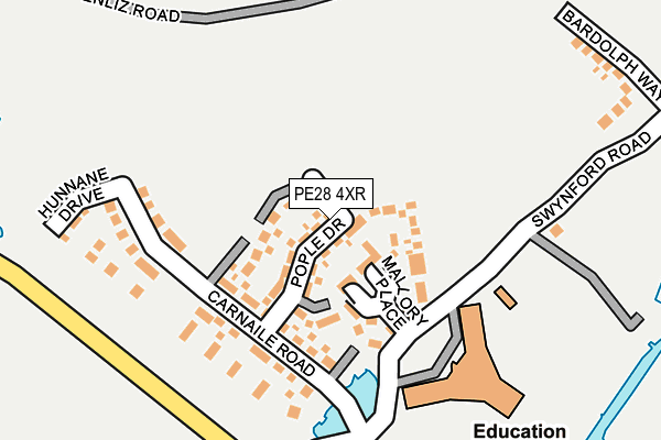 PE28 4XR map - OS OpenMap – Local (Ordnance Survey)