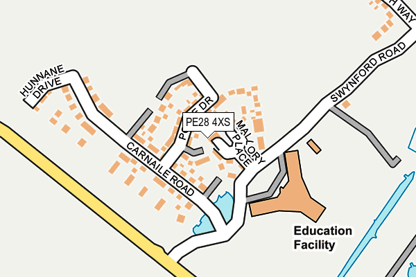 PE28 4XS map - OS OpenMap – Local (Ordnance Survey)