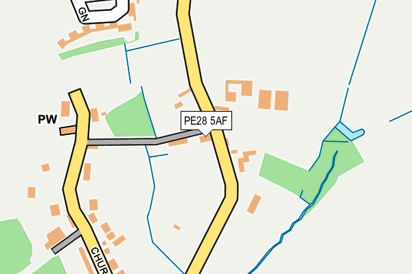 PE28 5AF map - OS OpenMap – Local (Ordnance Survey)