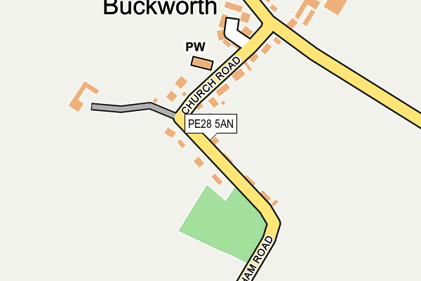 PE28 5AN map - OS OpenMap – Local (Ordnance Survey)