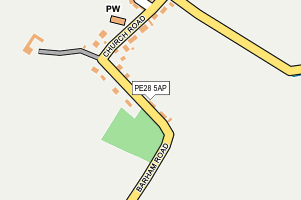 PE28 5AP map - OS OpenMap – Local (Ordnance Survey)