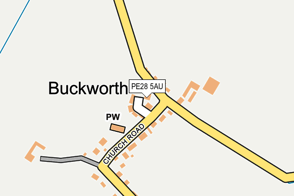 PE28 5AU map - OS OpenMap – Local (Ordnance Survey)