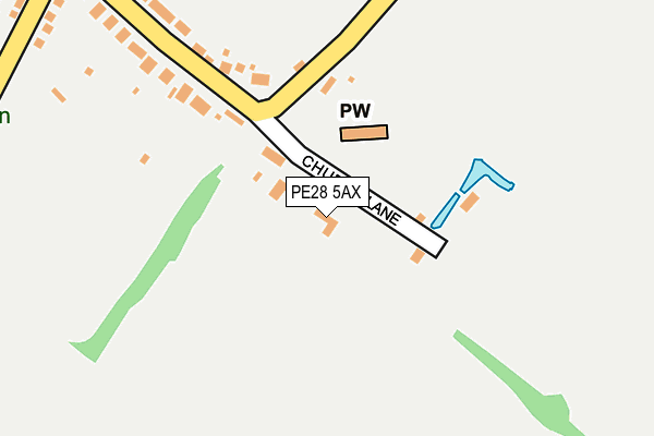 PE28 5AX map - OS OpenMap – Local (Ordnance Survey)