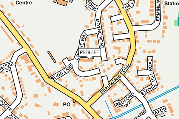 PE28 5FF map - OS OpenMap – Local (Ordnance Survey)