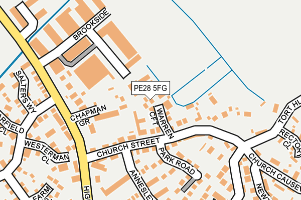 PE28 5FG map - OS OpenMap – Local (Ordnance Survey)