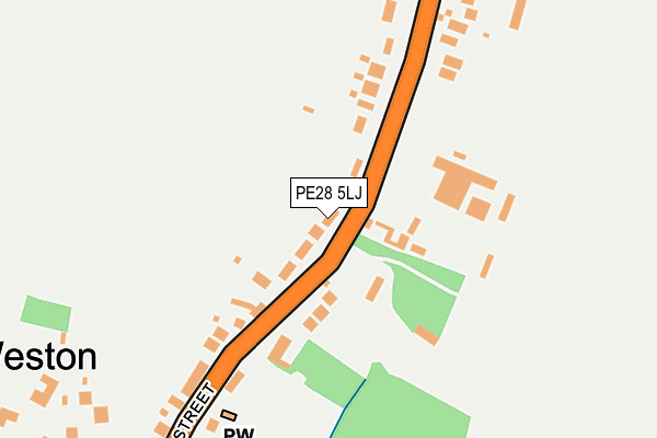 PE28 5LJ map - OS OpenMap – Local (Ordnance Survey)