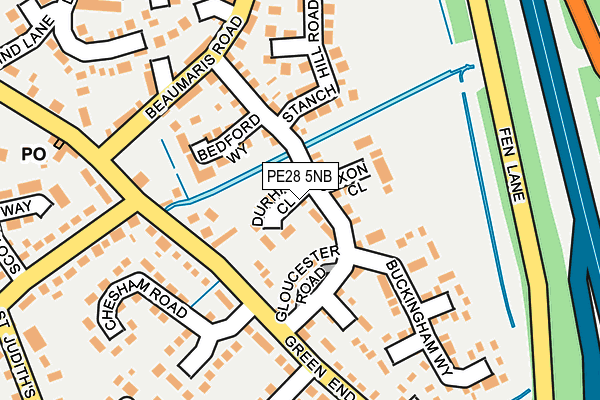 PE28 5NB map - OS OpenMap – Local (Ordnance Survey)