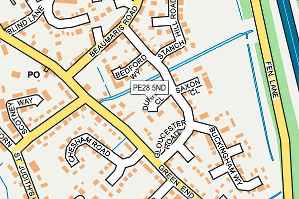 PE28 5ND map - OS OpenMap – Local (Ordnance Survey)