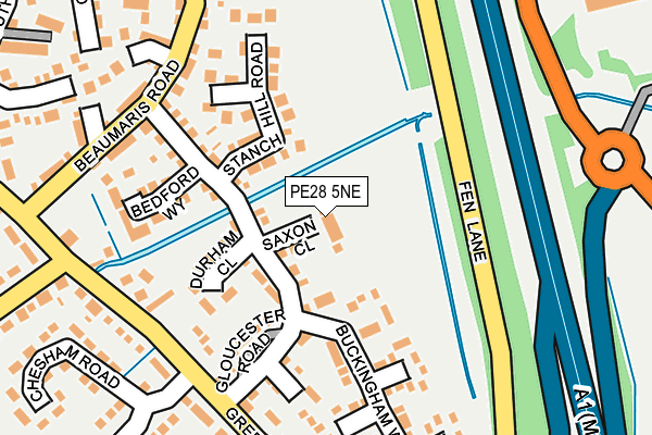 PE28 5NE map - OS OpenMap – Local (Ordnance Survey)