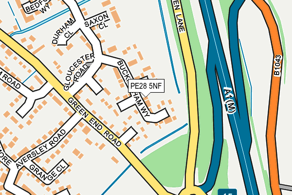 PE28 5NF map - OS OpenMap – Local (Ordnance Survey)