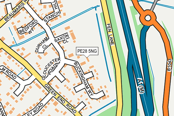 PE28 5NG map - OS OpenMap – Local (Ordnance Survey)
