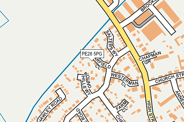 PE28 5PG map - OS OpenMap – Local (Ordnance Survey)