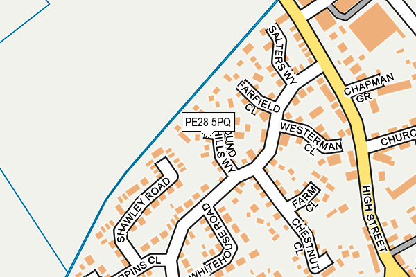 PE28 5PQ map - OS OpenMap – Local (Ordnance Survey)