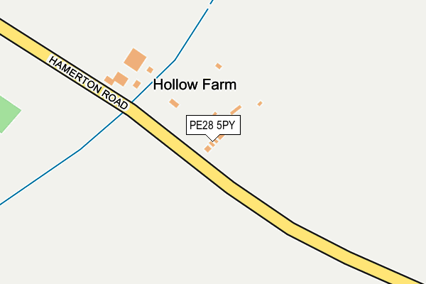 PE28 5PY map - OS OpenMap – Local (Ordnance Survey)